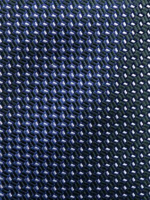 Raštuotas šilkinis kaklaraištis Canali mėlyna