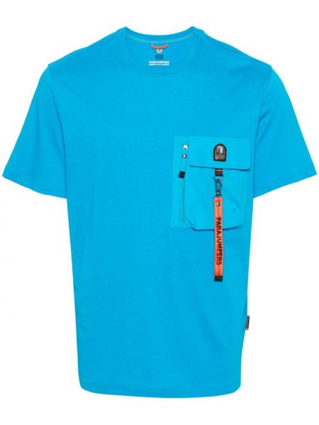 Bavlněné tričko Parajumpers modré