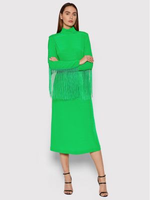 Sukienka z frędzlami casual Rotate, zielony