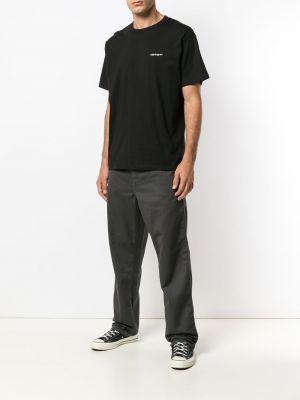 Camiseta con bordado Carhartt negro