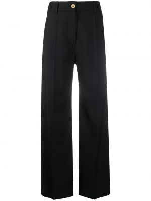 Pantaloni cu picior drept de lână Patou negru