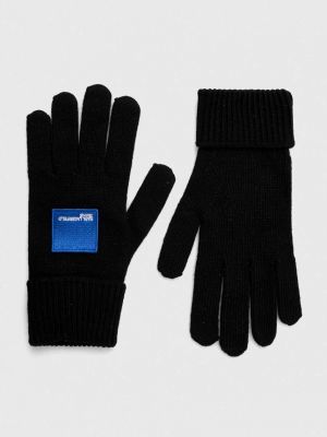 Кашмирени ръкавици Karl Lagerfeld Jeans черно