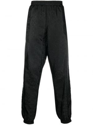 Pantaloni in tessuto jacquard Moschino nero
