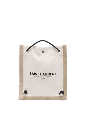 Płócienny plecak Saint Laurent beżowy