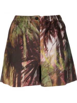 Kratke hlače s potiskom s tropskim vzorcem Alanui zelena