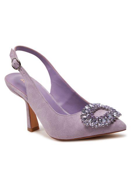 Zomšinės sandalai Alma En Pena violetinė