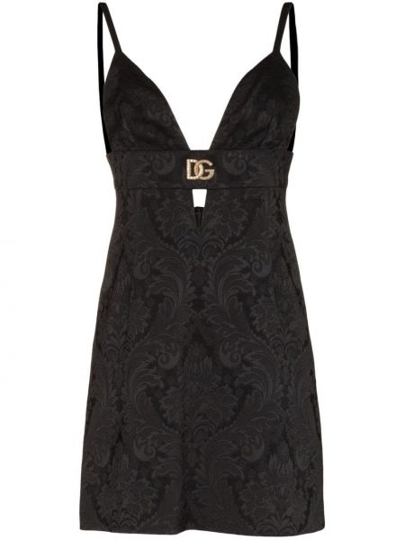 Mini obleka Dolce & Gabbana črna