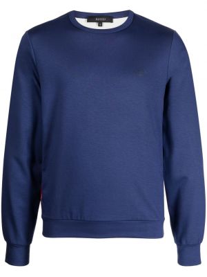 Sweter w paski z nadrukiem Gucci niebieski