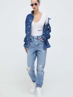 Kurtka jeansowa oversize Karl Lagerfeld Jeans niebieska