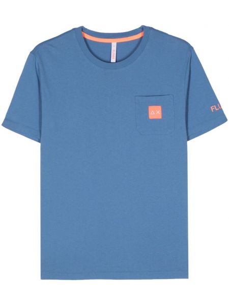 Памучна тениска Sun 68 синьо