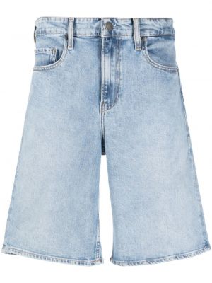 Pantaloni scurți din denim Calvin Klein albastru