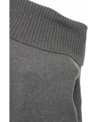Асиметричен кашмирен пуловер Michael Kors Collection сиво