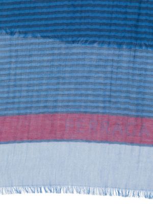 Schal aus baumwoll mit print Ferragamo blau