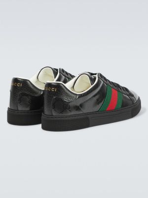 Sneakersy z kryształkami Gucci Ace czarne