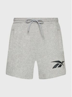 Shorts de sport Reebok gris