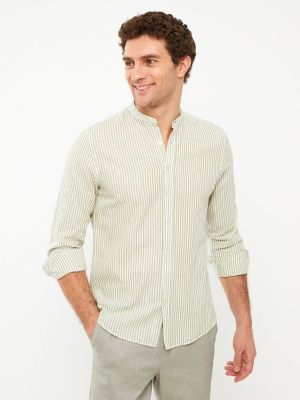 Dryžuota lininė marškiniai ilgomis rankovėmis Lc Waikiki