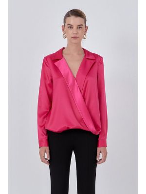 Атласная блузка Endless Rose розовая