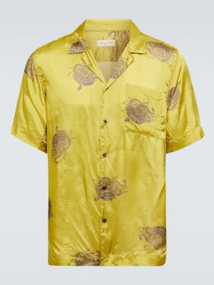 Košeľa s potlačou Dries Van Noten žltá