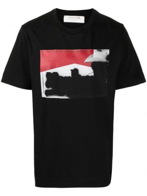 T-krekls ar apdruku ar apaļu kakla izgriezumu 1017 Alyx 9sm melns