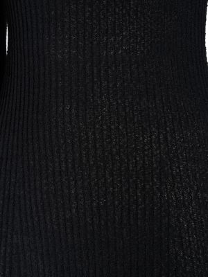 Viskózové dlouhé šaty Ami Paris černé