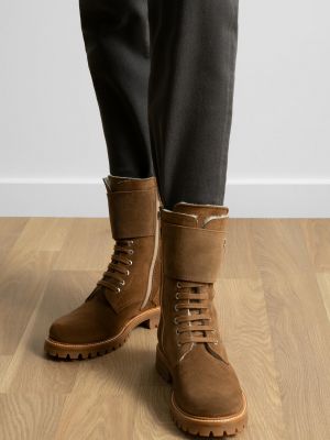 Ботинки Kiton коричневые