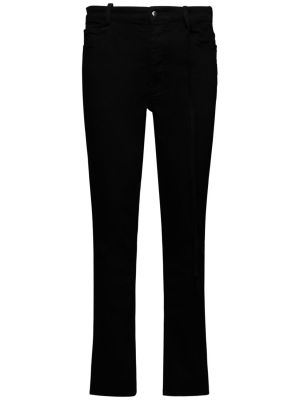 Spodnie skinny fit bawełniane Ann Demeulemeester czarne