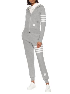 Spodnie sportowe bawełniane Thom Browne szare