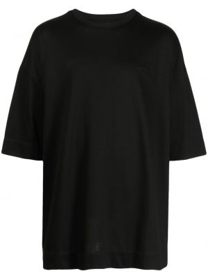 Βαμβακερή μπλούζα Juun.j μαύρο