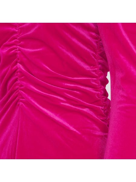Mini vestido de terciopelo‏‏‎ Ganni rosa