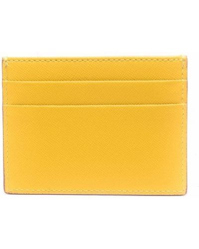 Kožená peněženka Marni žlutá