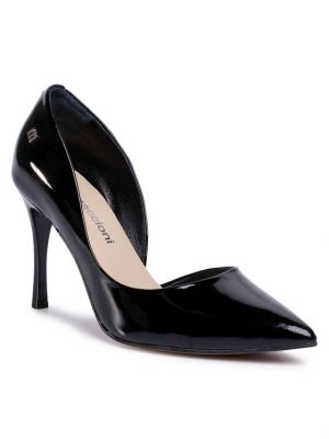 Полуотворени обувки с ток Maccioni черно