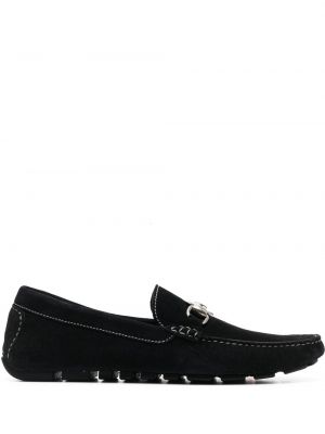Pantofi loafer din piele de căprioară Philipp Plein negru