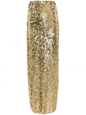 Długa spódnica z cekinami Atu Body Couture złota