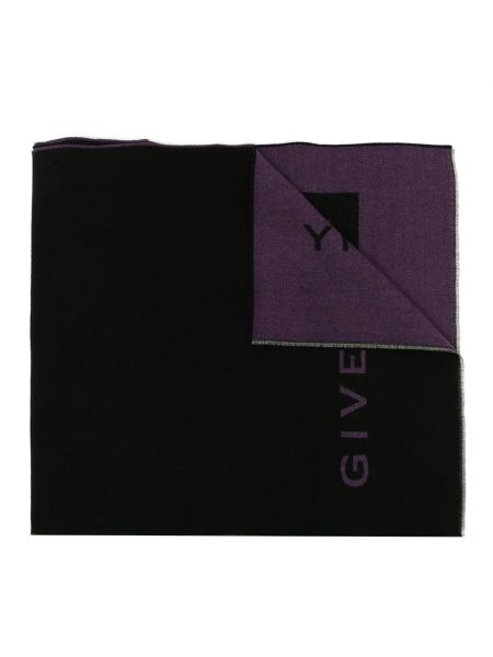 Czarna dzianinowa szal Givenchy