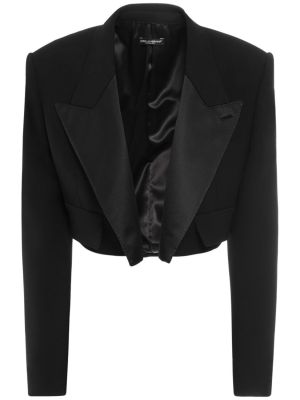 Vlnený oblek Dolce & Gabbana čierna