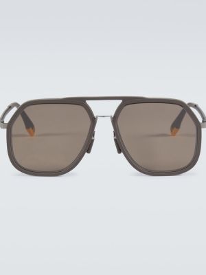 Slnečné okuliare Fendi - Hnedá