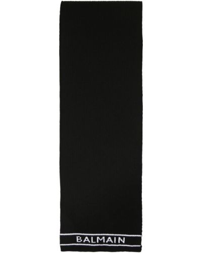 Kašmírový vlnený šál Balmain čierna