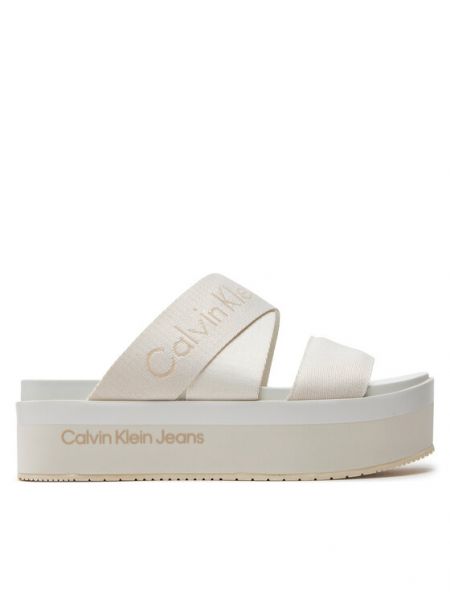 Sandály Calvin Klein Jeans bílé