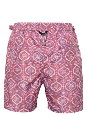 Shorts à imprimé à motifs abstraits Fedeli rose
