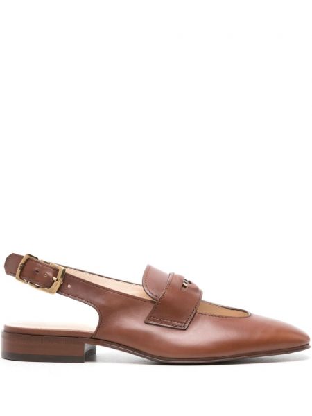 Loafers με ανοιχτό τακούνι Tod's καφέ