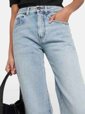 Proste jeansy relaxed fit Saint Laurent niebieskie