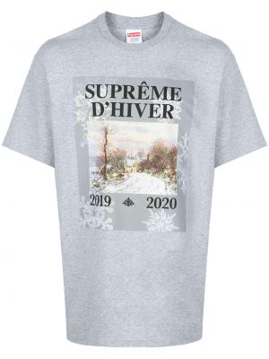 T-shirt mit print Supreme grau