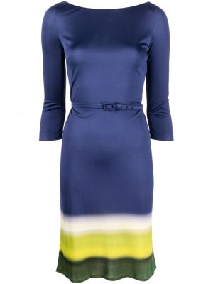 Hedvábné šaty s přechodem barev Prada Pre-owned
