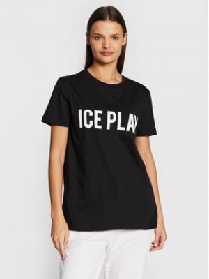T-shirt large Ice Play noir