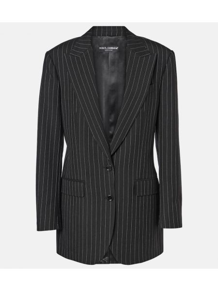 Randig ull blazer Dolce&gabbana grå