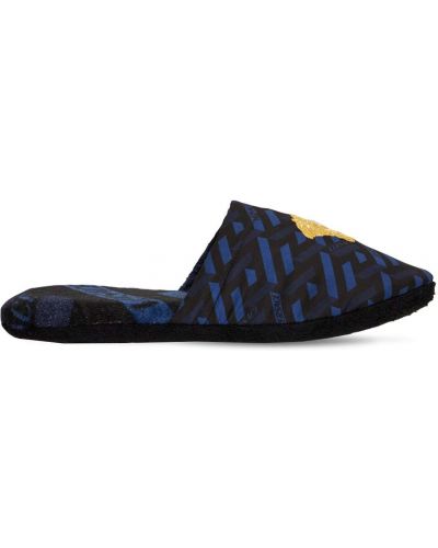 Pamučne papuče Versace plava