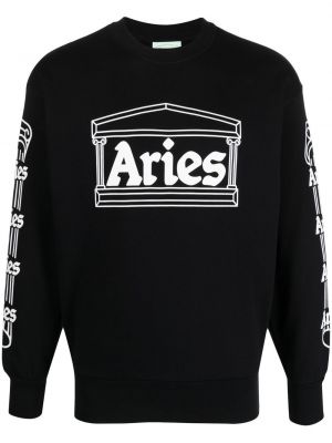 Пуловер с принт Aries черно