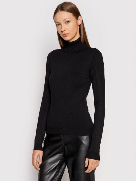 Приталенный свитер с высоким воротником Vero Moda черный