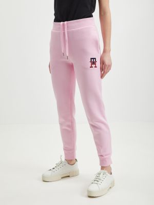 Sportovní kalhoty Tommy Hilfiger růžové
