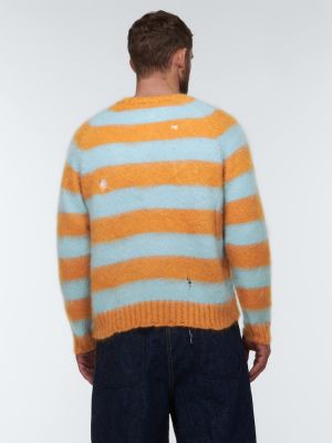 Вълнен пуловер с протрити краища от мохер Undercover
